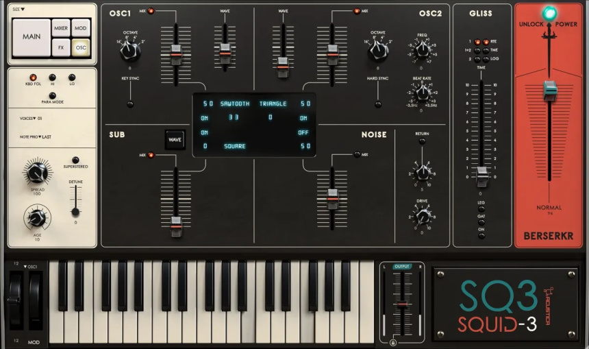 Vista Osc del Acustica Audio Squid3